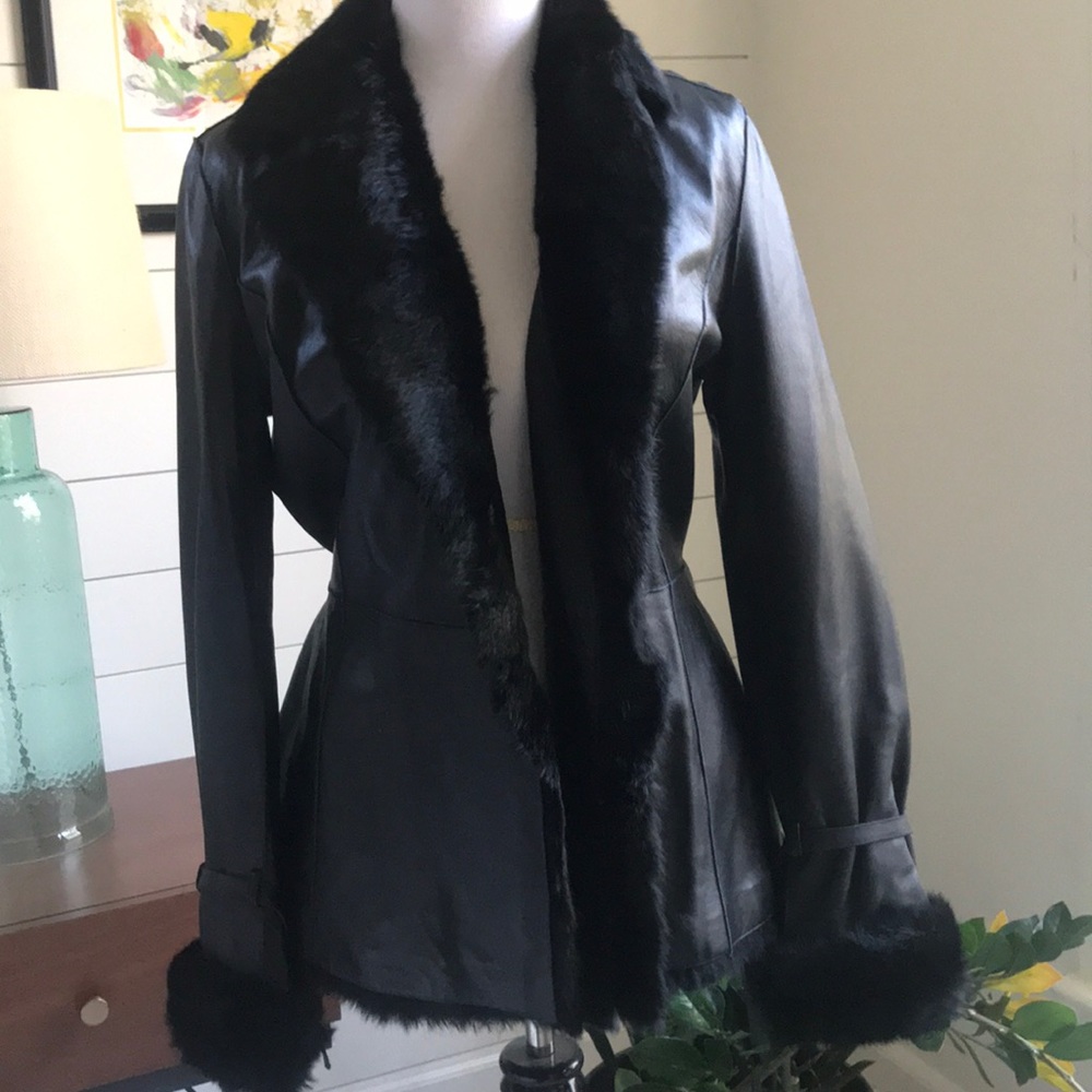 Nicola Berti Black Leather Jacket